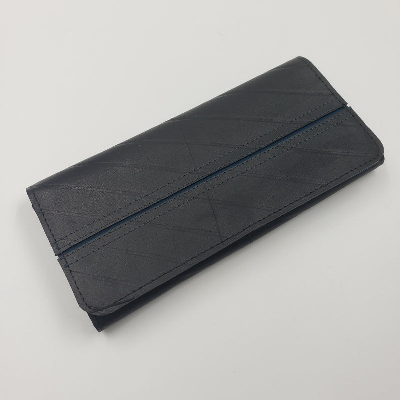 タイヤ素材長財布 渋青 (PT006)