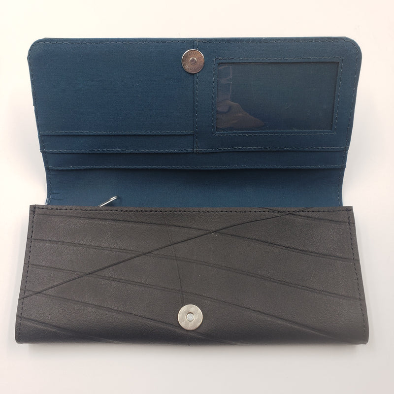 タイヤ素材長財布 渋青 (PT006)