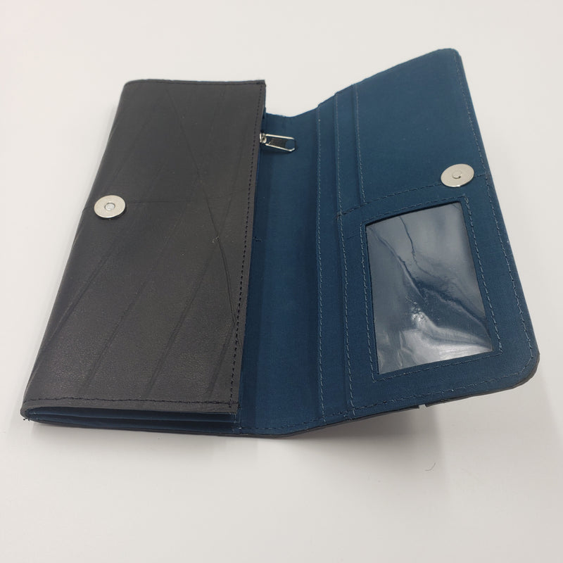 タイヤ素材長財布 渋青 (PT006)